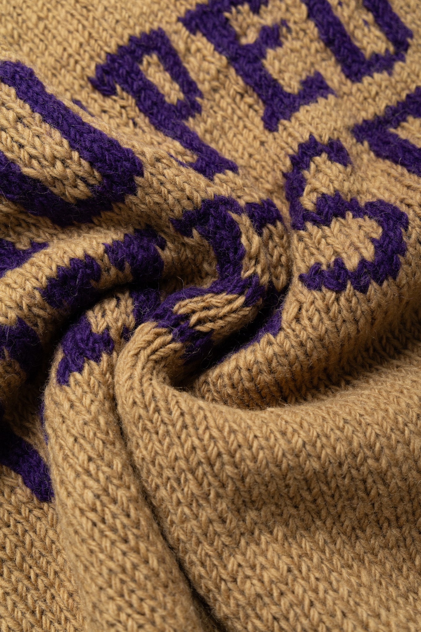 Handmade "Chopped Cheese" Crewneck Knit - Beige