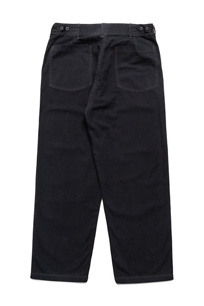 Herringbone Twill Summer Fatigue Pants - Black