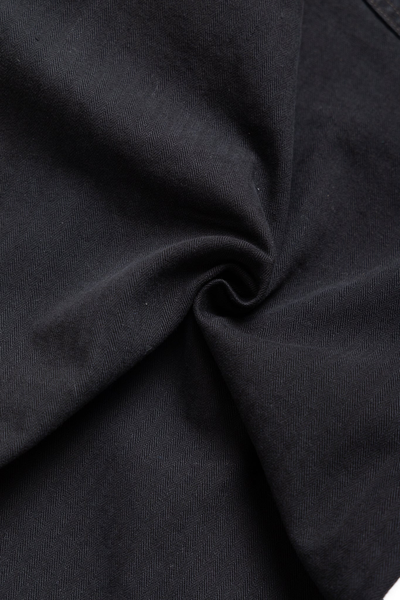 Herringbone Twill Summer Fatigue Pants - Black