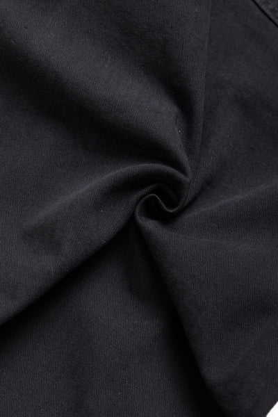 Herringbone Twill Summer Fatigue Pants - Black