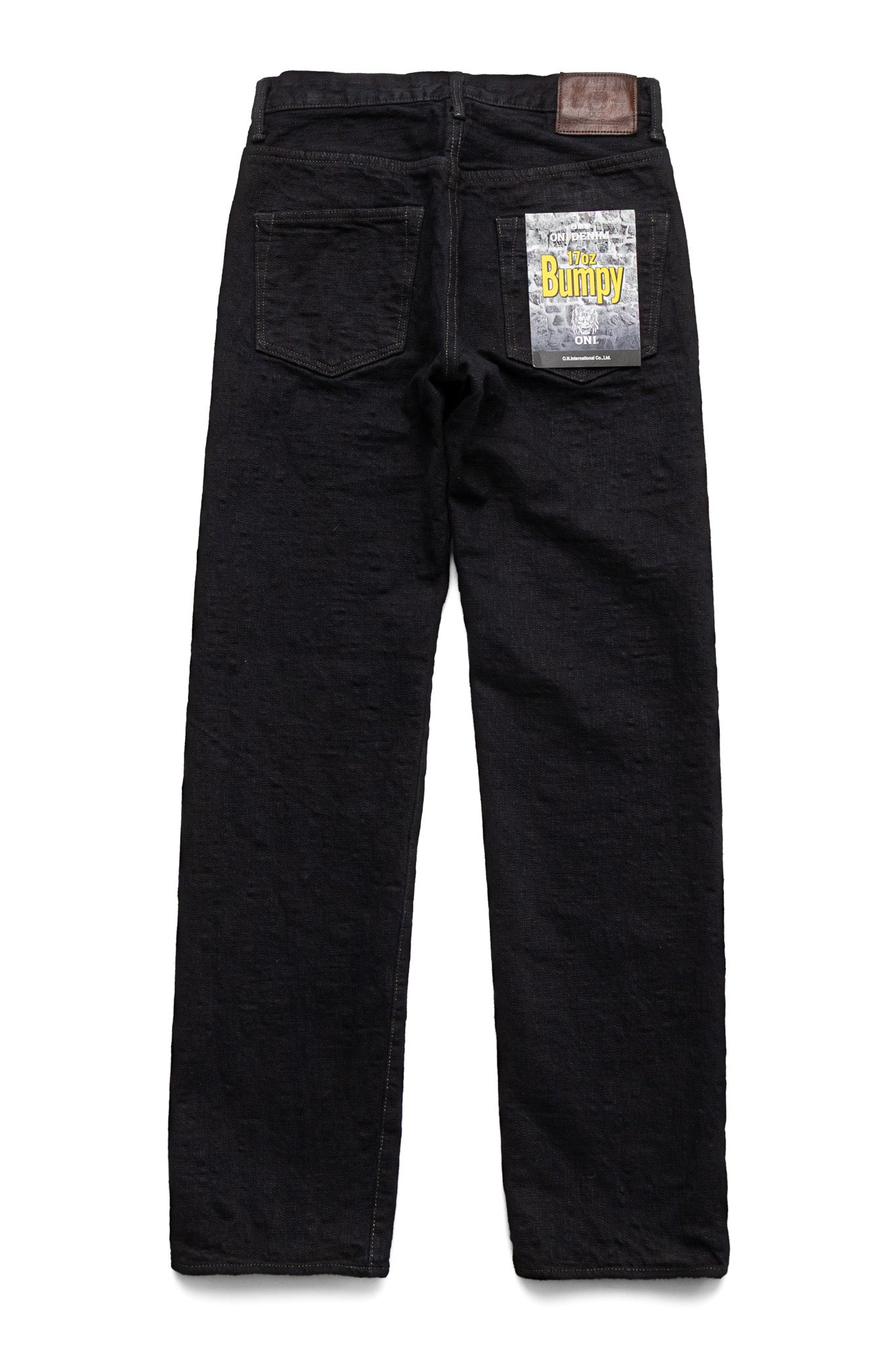 277Bumpy-KURO 17oz Bumpy Denim Just Like Straight - Black