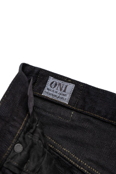 277Bumpy-KURO 17oz Bumpy Denim Just Like Straight - Black