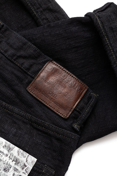 277Bumpy-KURO 17oz Bumpy Denim Just Like Straight - Black