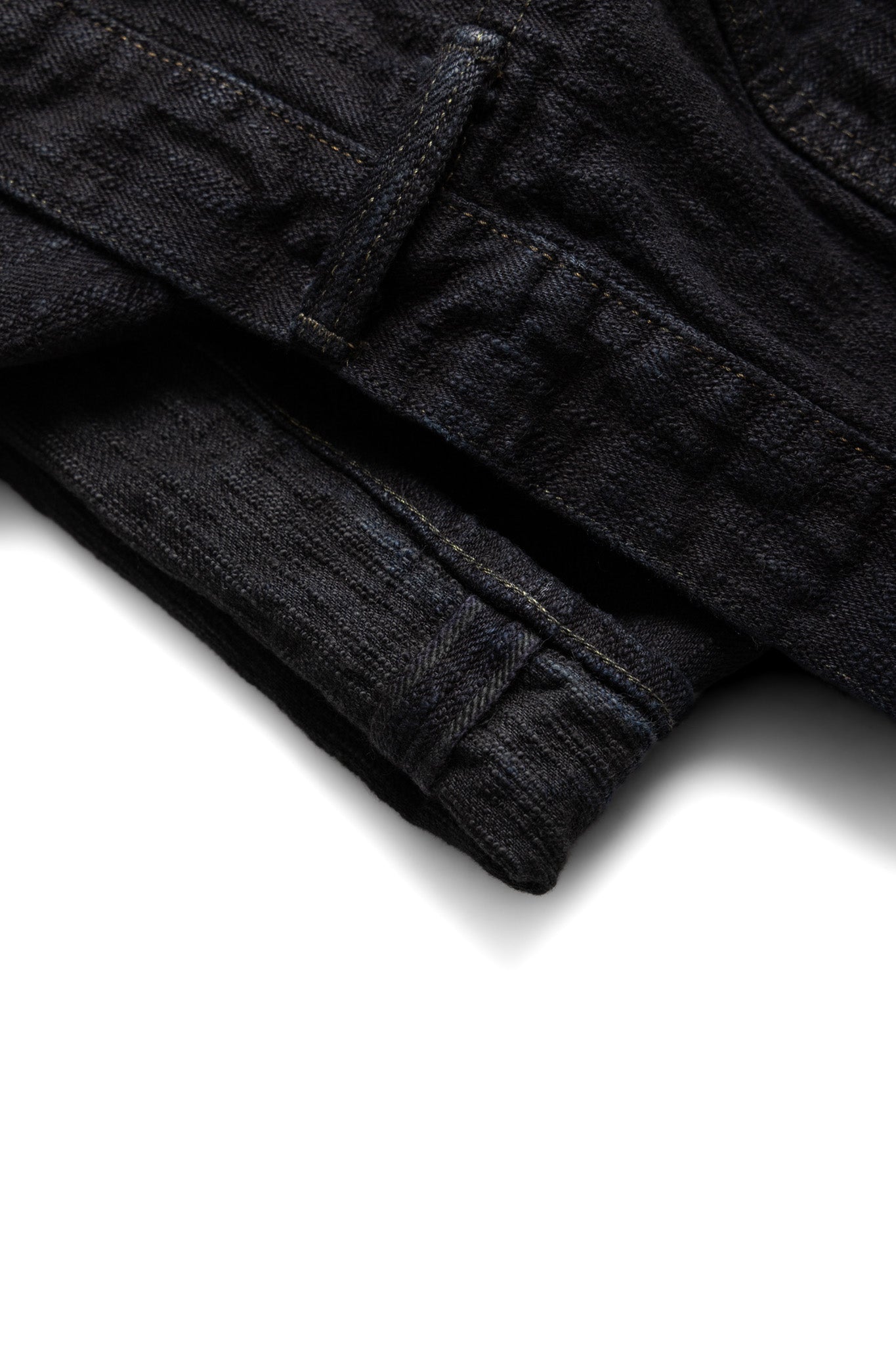 277Bumpy-KURO 17oz Bumpy Denim Just Like Straight - Black