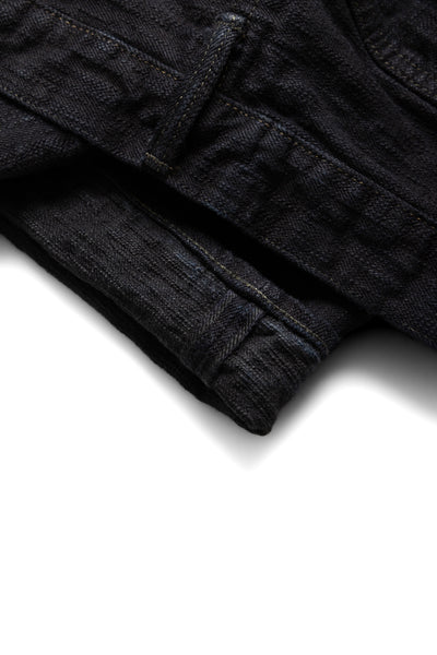 277Bumpy-KURO 17oz Bumpy Denim Just Like Straight - Black