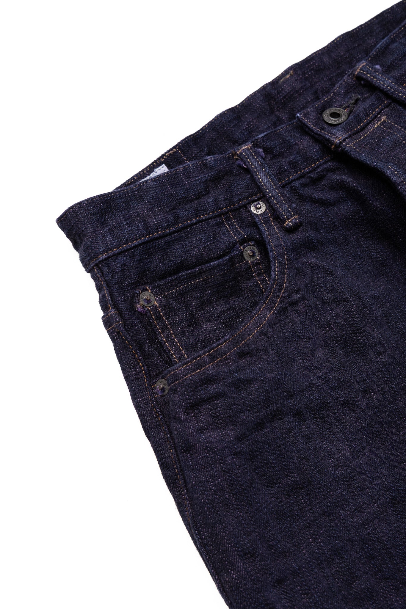 277Bumpy-MURASAKI 17oz Bumpy Denim Just Like Straight - Purple