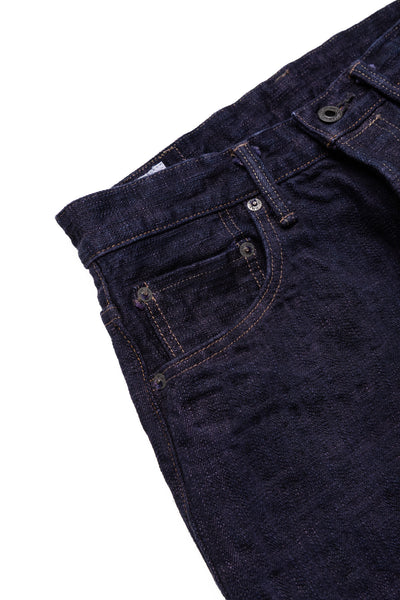 277Bumpy-MURASAKI 17oz Bumpy Denim Just Like Straight - Purple