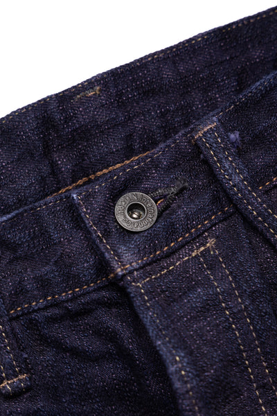 277Bumpy-MURASAKI 17oz Bumpy Denim Just Like Straight - Purple