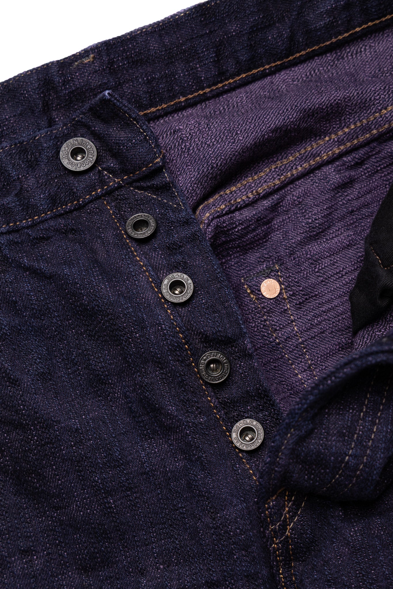 277Bumpy-MURASAKI 17oz Bumpy Denim Just Like Straight - Purple