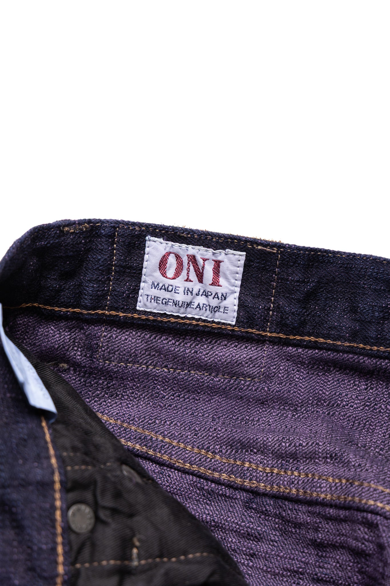 277Bumpy-MURASAKI 17oz Bumpy Denim Just Like Straight - Purple