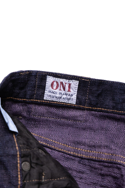 277Bumpy-MURASAKI 17oz Bumpy Denim Just Like Straight - Purple