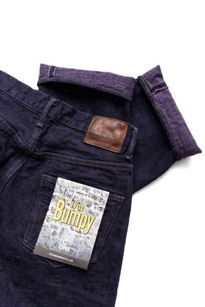 277Bumpy-MURASAKI 17oz Bumpy Denim Just Like Straight - Purple