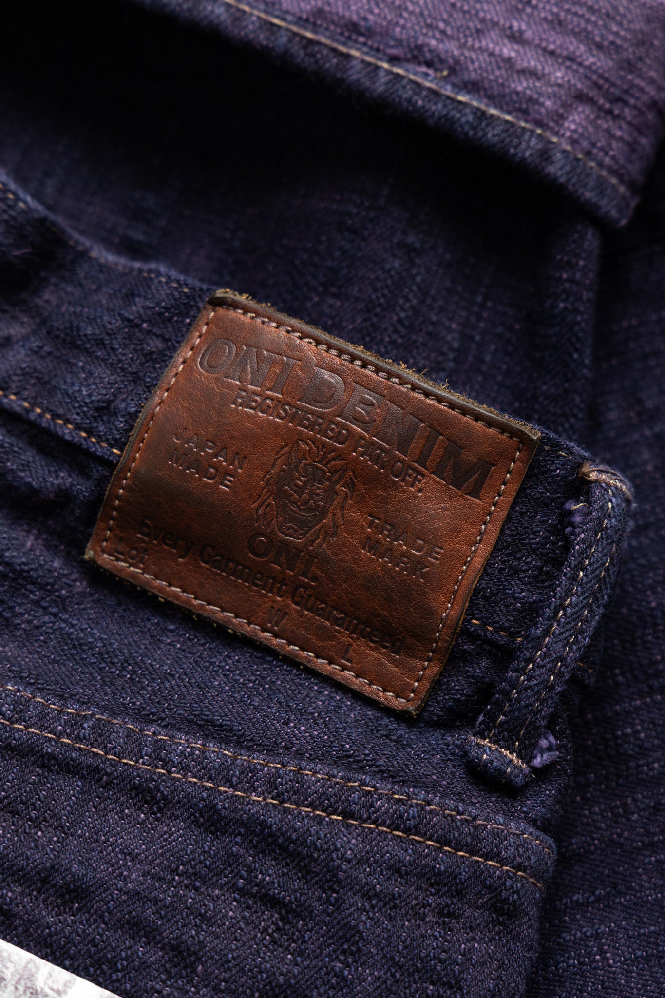 277Bumpy-MURASAKI 17oz Bumpy Denim Just Like Straight - Purple