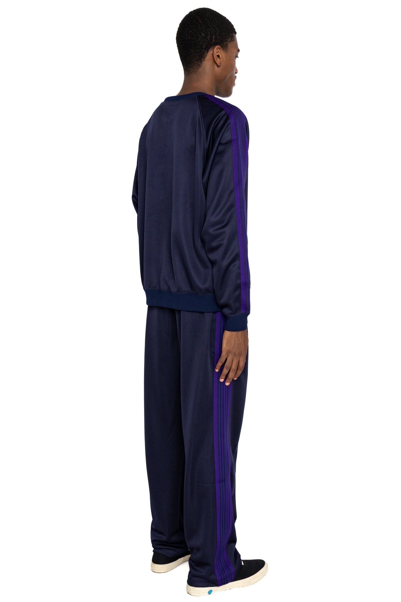 Track Crew Neck Shirt Poly Smooth - Navy
