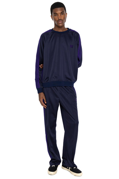 Track Crew Neck Shirt Poly Smooth - Navy