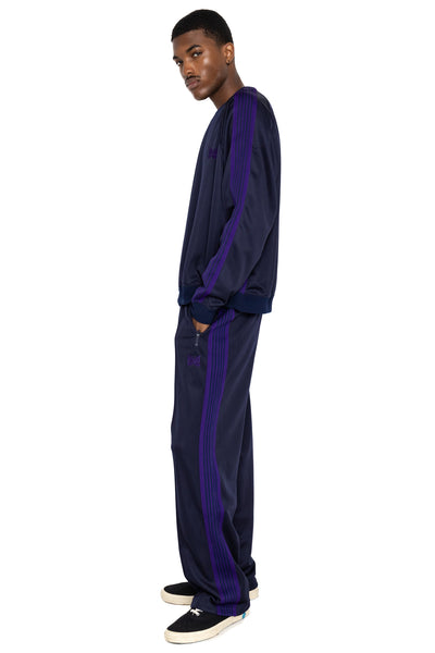 Track Crew Neck Shirt Poly Smooth - Navy