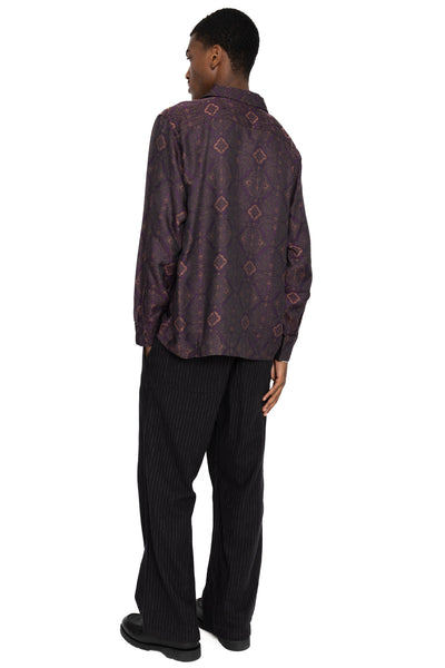 Classic Shirt PE/R/W Arabesque Jq. - Purple