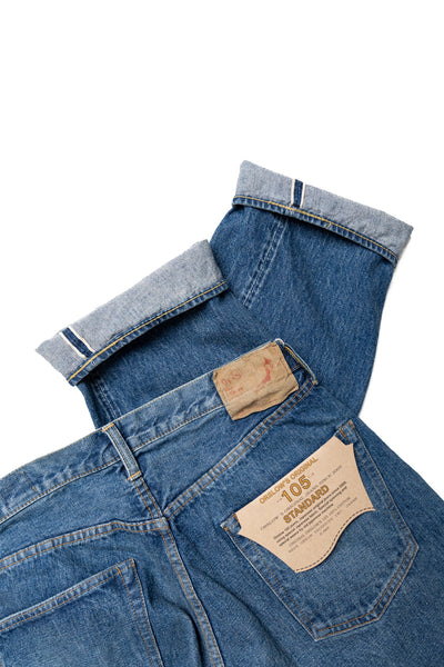 Short Length 105 Standard Selvedge Denim - 2 Year Wash