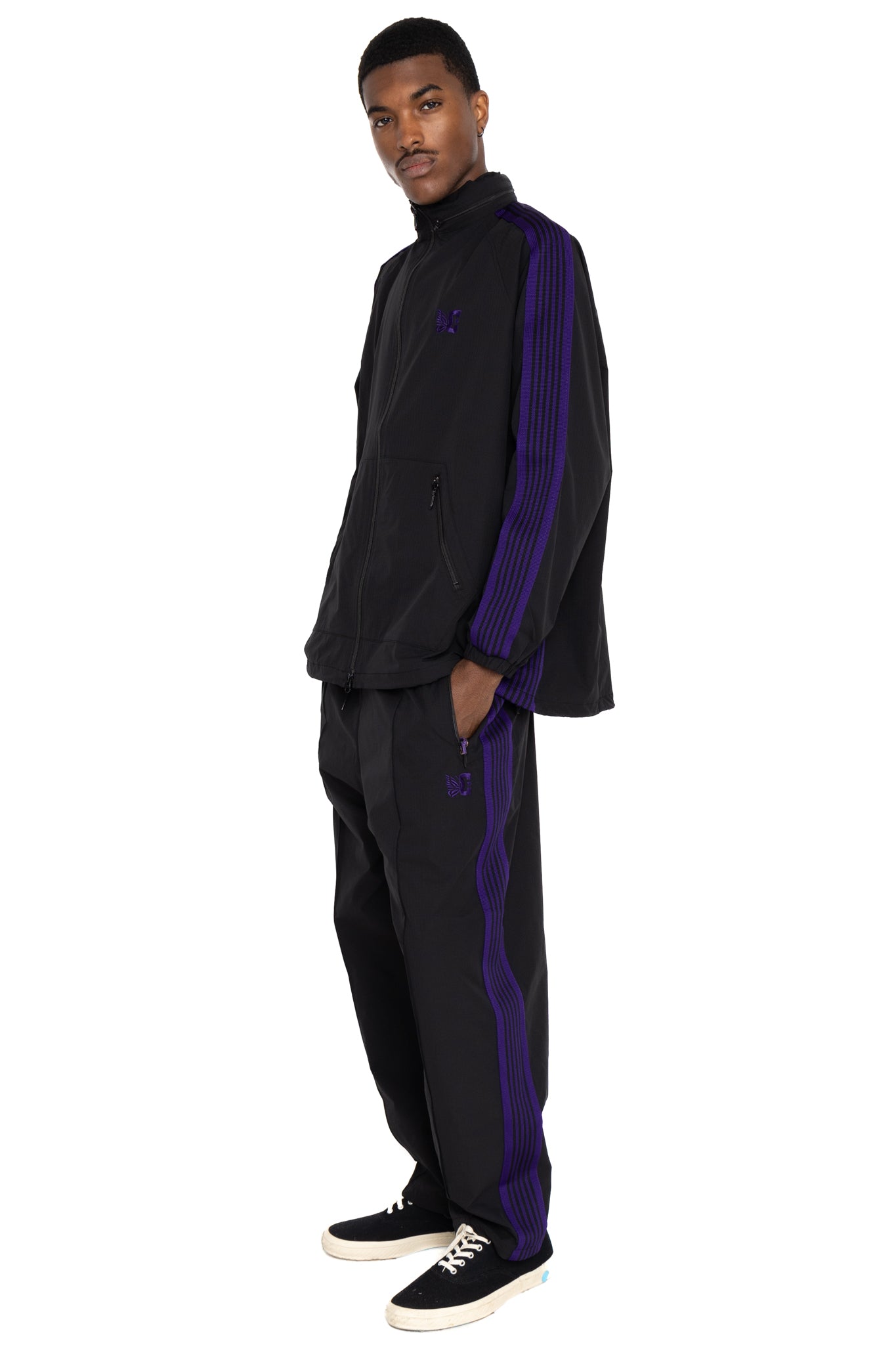 NEEDLES x DC SHOE Track Pant Poly Ripstop - Black