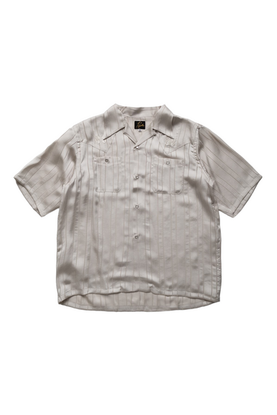 S/S Cowboy One-Up Shirt TA/CU/PE Georgette - Beige