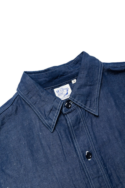 Supima 100/2 Linen Dungaree Work Shirt - One Wash