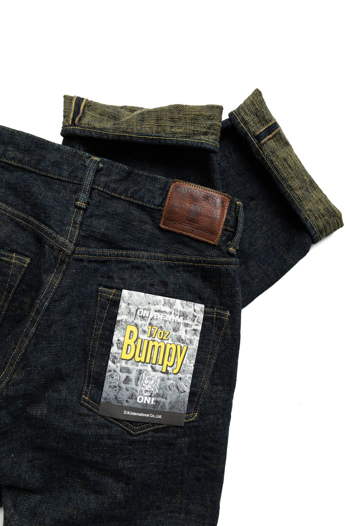 277Bumpy-KUSAKI 17oz Bumpy Denim Just Like Straight - Plant