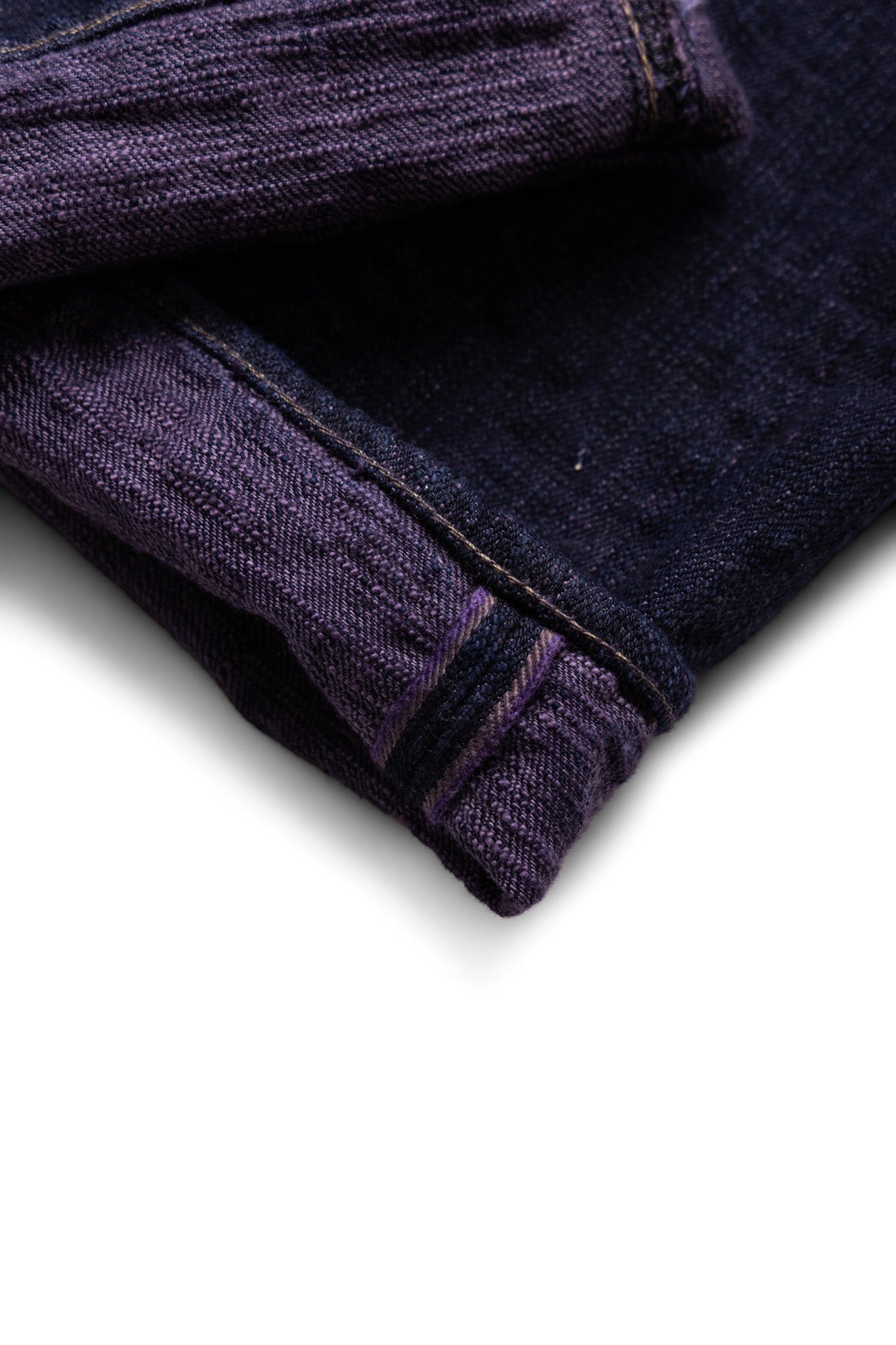 277Bumpy-MURASAKI 17oz Bumpy Denim Just Like Straight - Purple