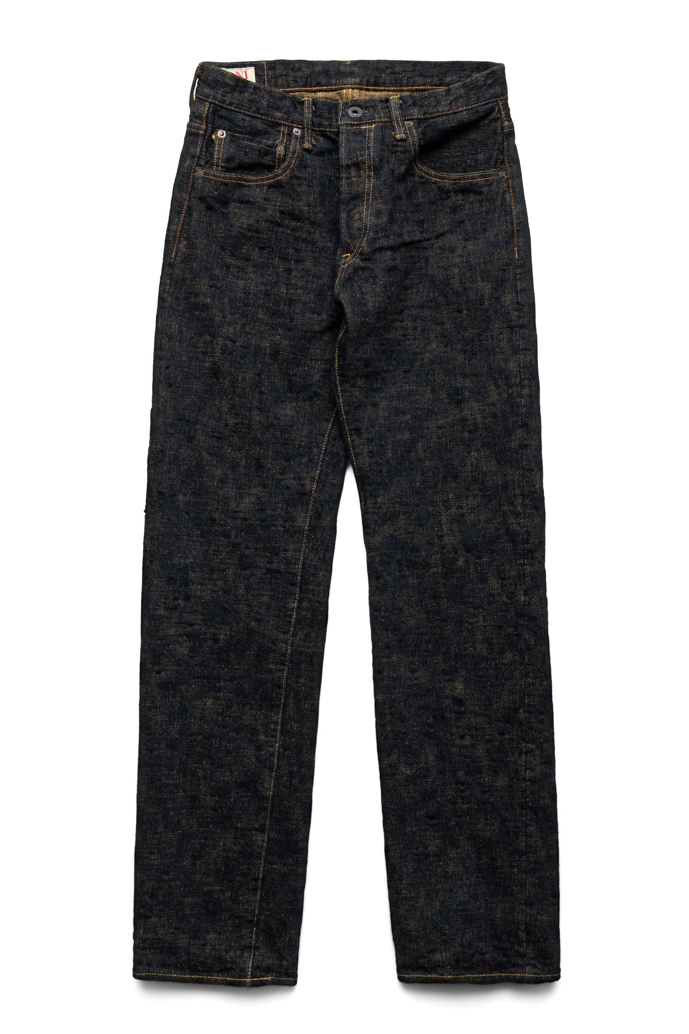 277Bumpy-OUDO 17oz Bumpy Denim Just Like Straight - Ocher