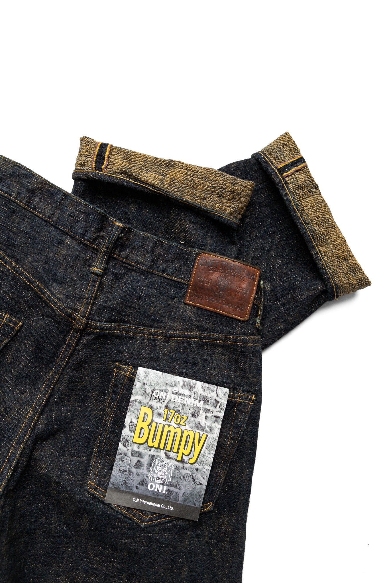277Bumpy-OUDO 17oz Bumpy Denim Just Like Straight - Ocher
