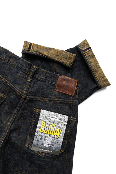 277Bumpy-OUDO 17oz Bumpy Denim Just Like Straight - Ocher