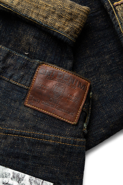 277Bumpy-OUDO 17oz Bumpy Denim Just Like Straight - Ocher