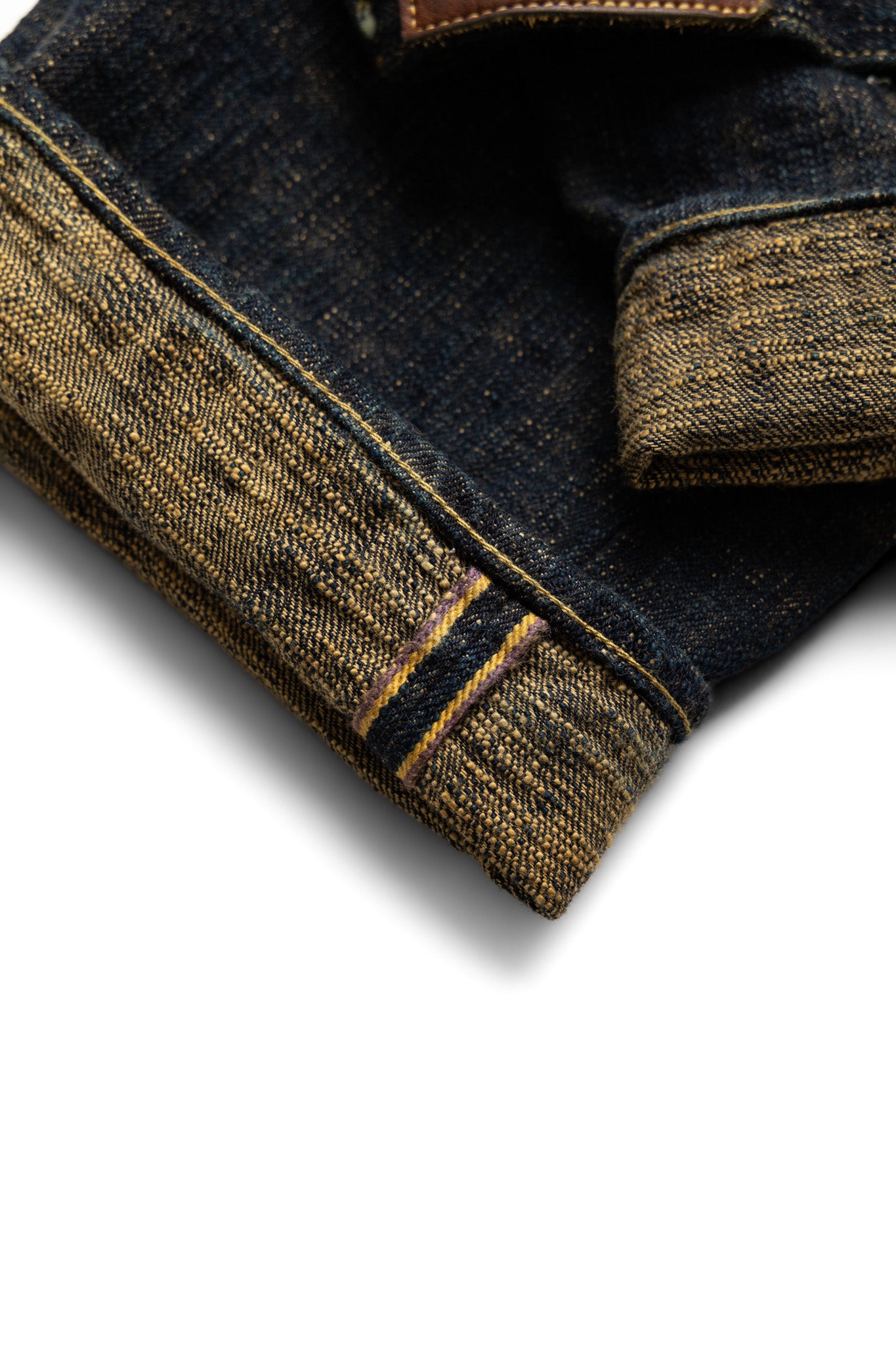 277Bumpy-OUDO 17oz Bumpy Denim Just Like Straight - Ocher