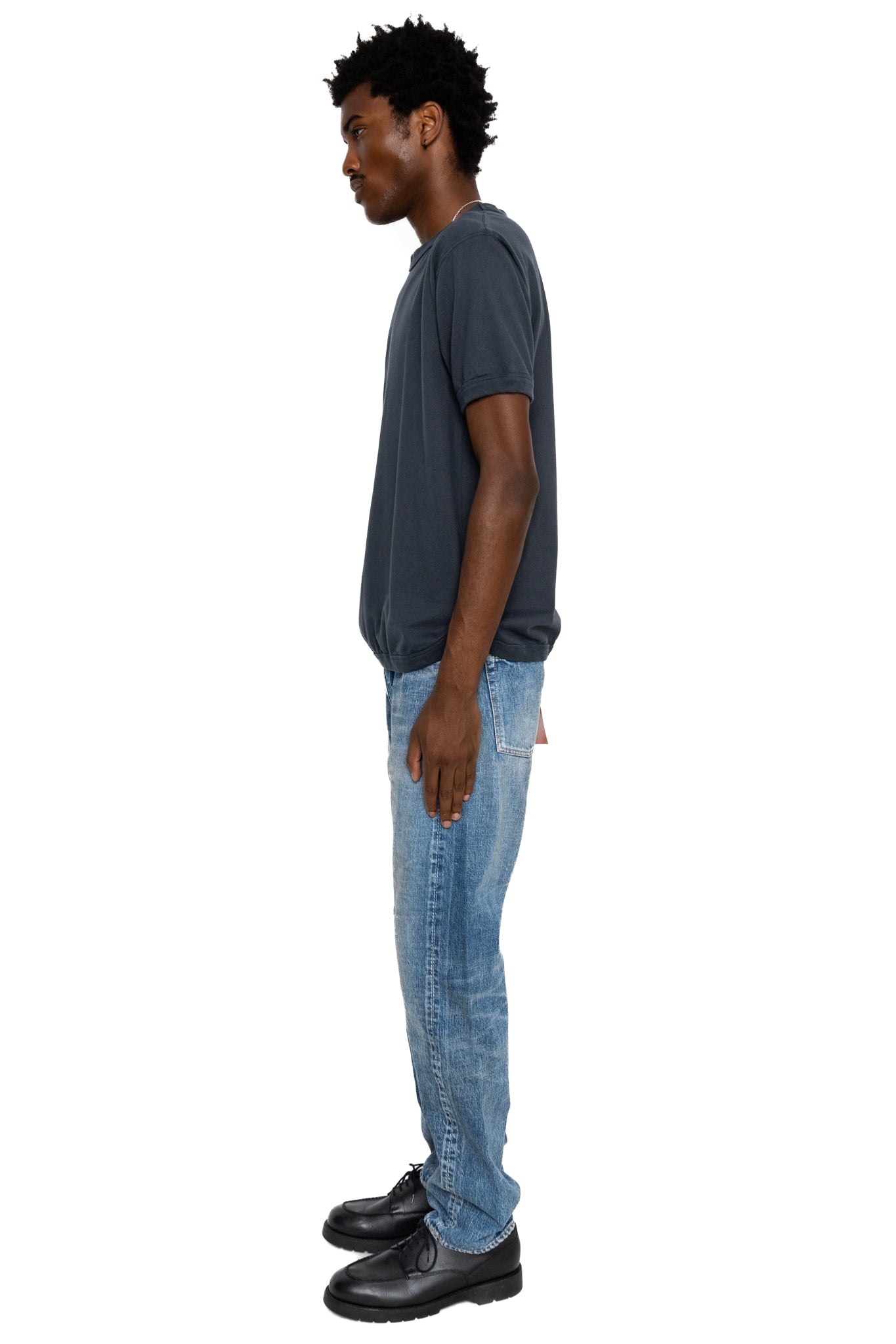 Flat Seam Heavy Weight T Shirt - Ink Black