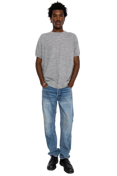 Flat Seam Heavy Weight Raffy T Shirt - Heather Grey