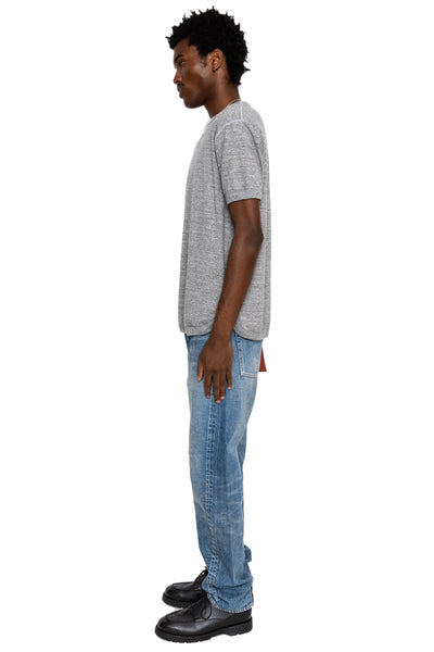 Flat Seam Heavy Weight Raffy T Shirt - Heather Grey