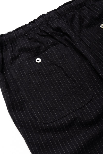 String Work Pant C/L/W Pin Stripe Twill - Black