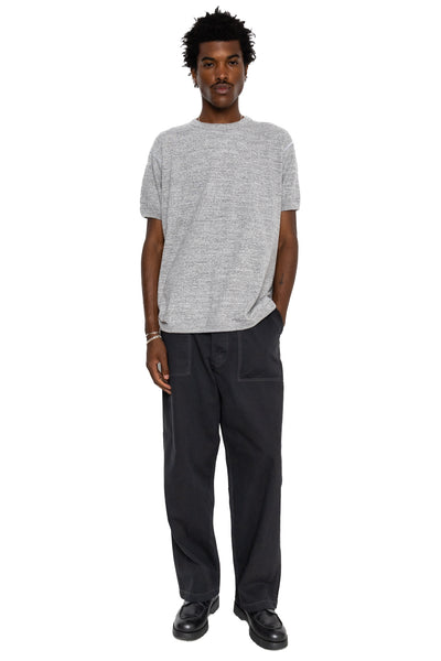 Herringbone Twill Summer Fatigue Pants - Black
