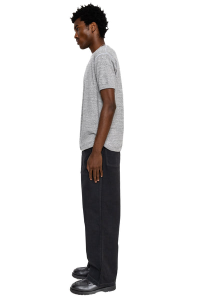 Herringbone Twill Summer Fatigue Pants - Black