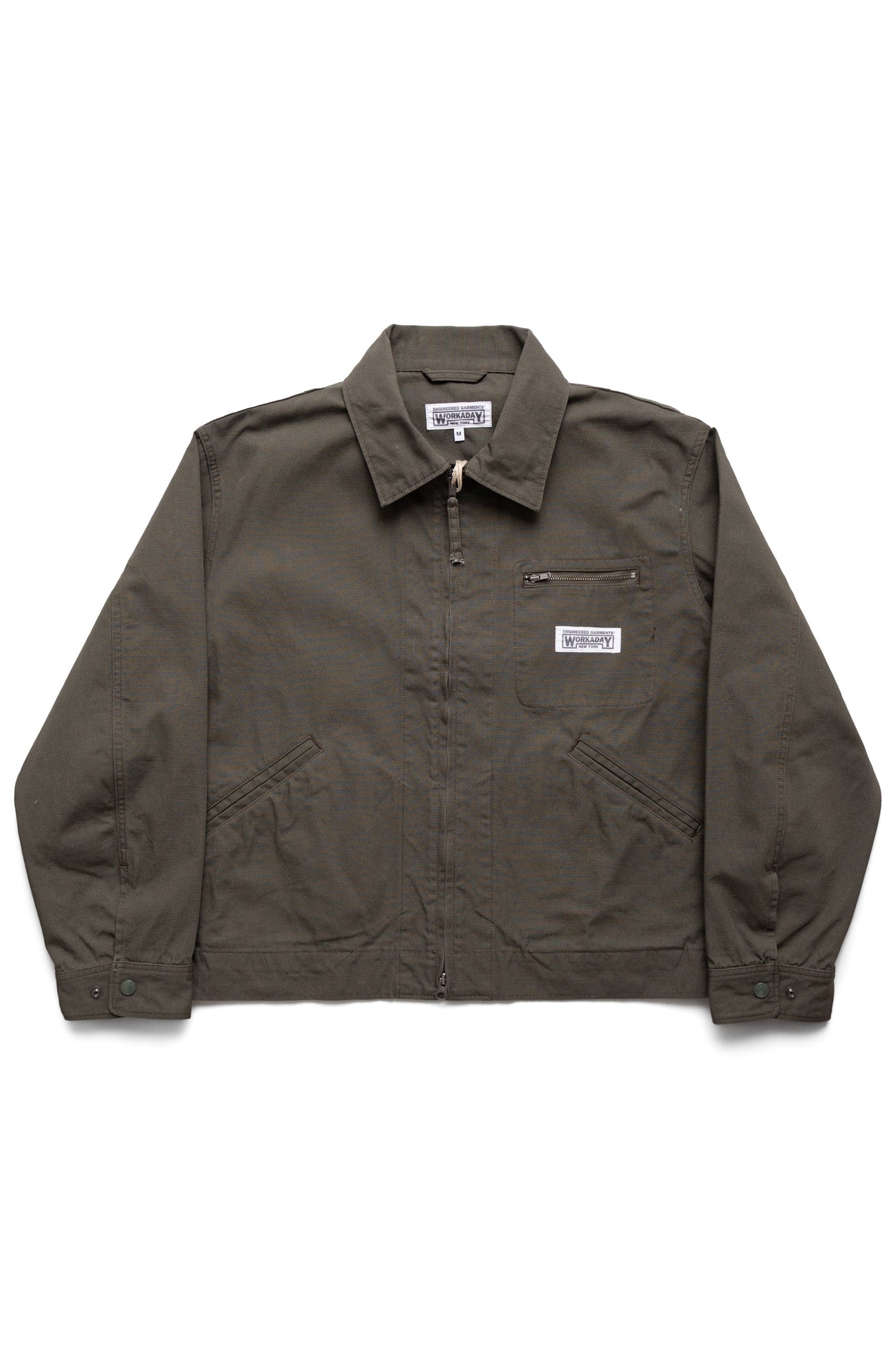 EG WORKADAY Short Jacket Heavyweight Cotton Ripstop - Olive – BLUE IN ...