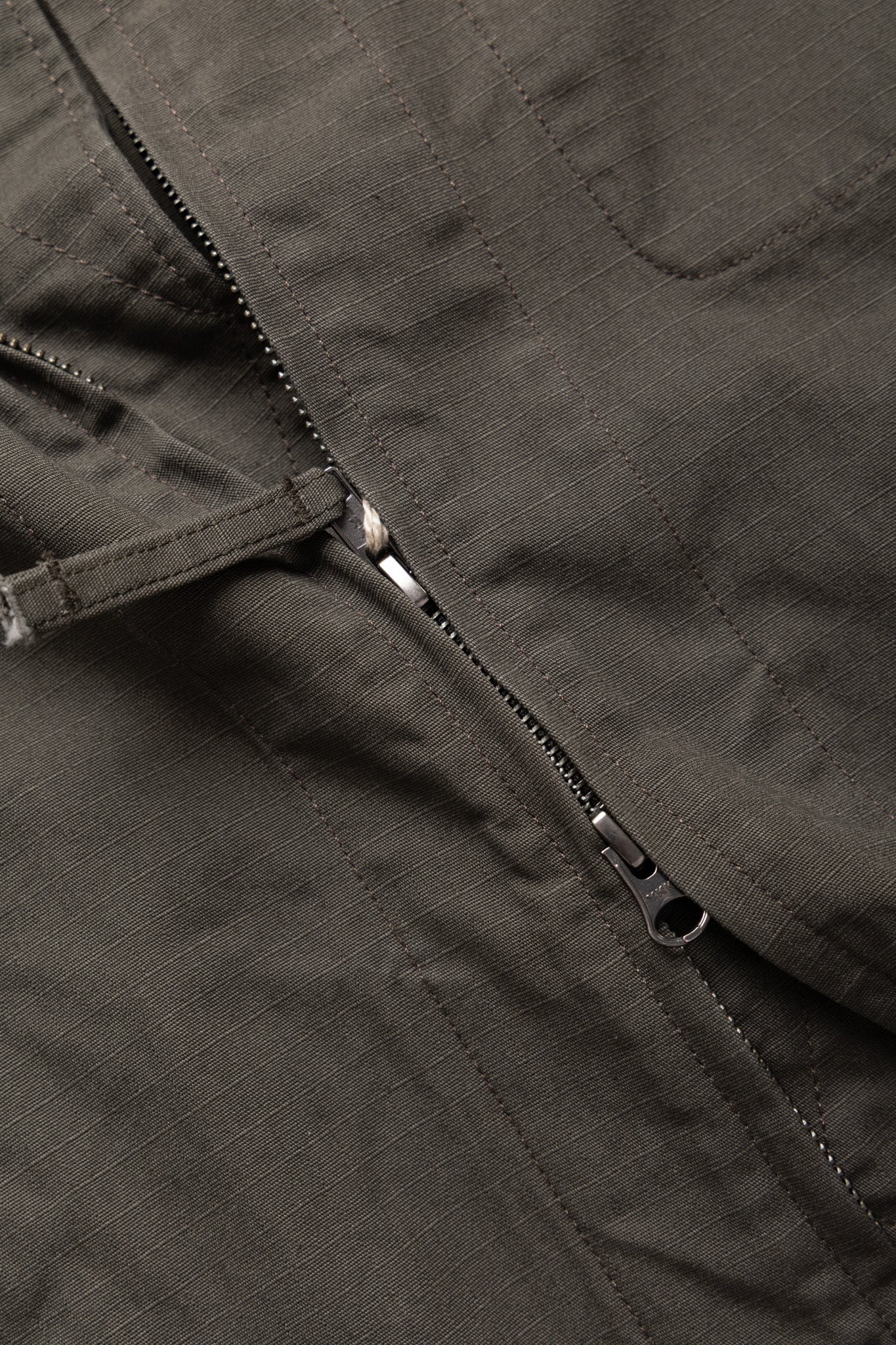 Short Jacket Heavyweight Cotton Ripstop - Olive