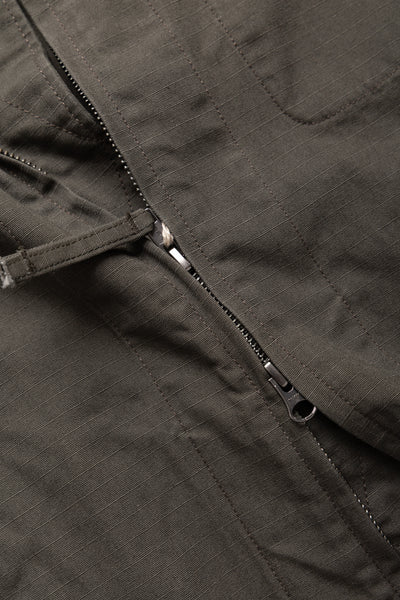 Short Jacket Heavyweight Cotton Ripstop - Olive