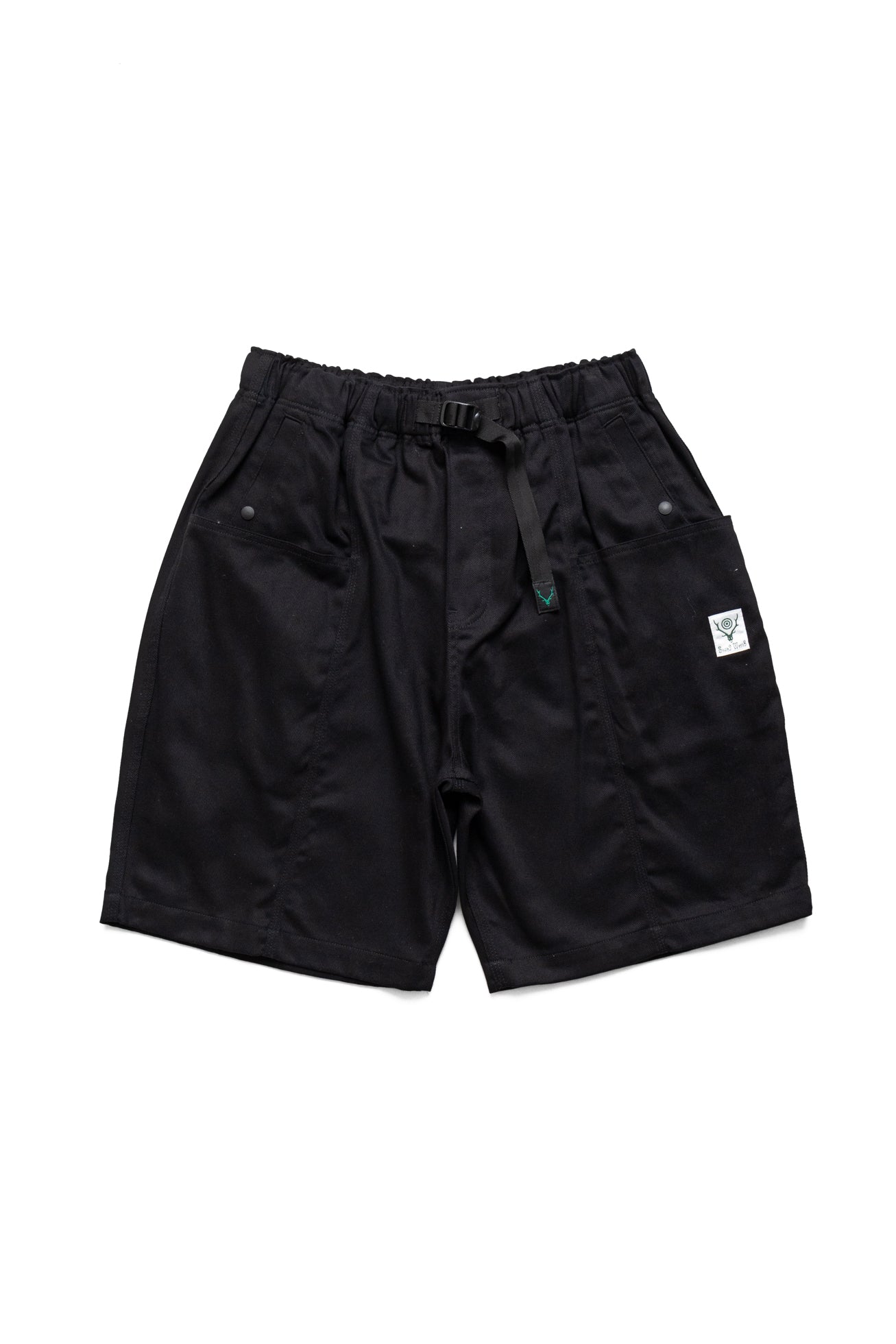 Belted C.S. Short Cotton Twill - Black