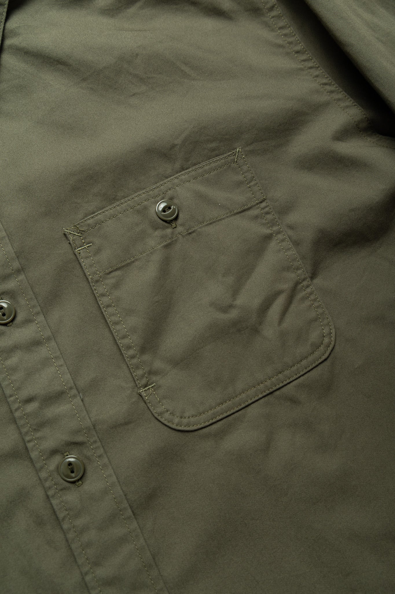 Utility Shirt Cotton Micro Sanded Twill - Olive