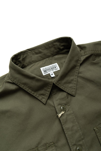 Utility Shirt Cotton Micro Sanded Twill - Olive