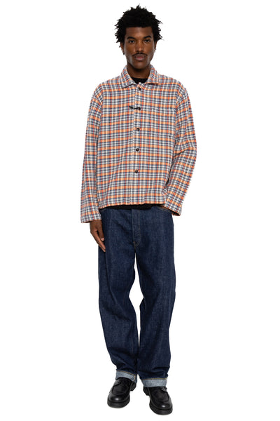 Shirt Jacket (Blue in Green Fit) - Orange