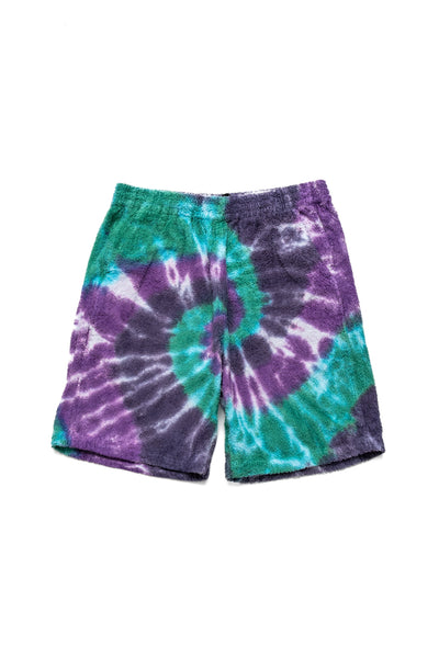 String Easy Short Cotton Pile/Tie Dye - Green/Purple