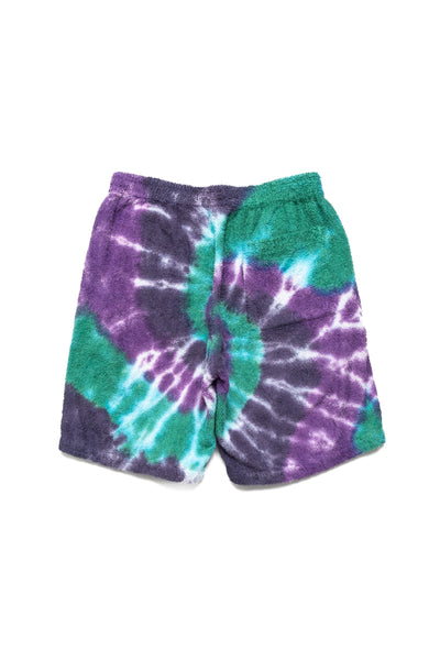 String Easy Short Cotton Pile/Tie Dye - Green/Purple