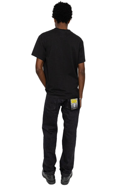 277Bumpy-KURO 17oz Bumpy Denim Just Like Straight - Black