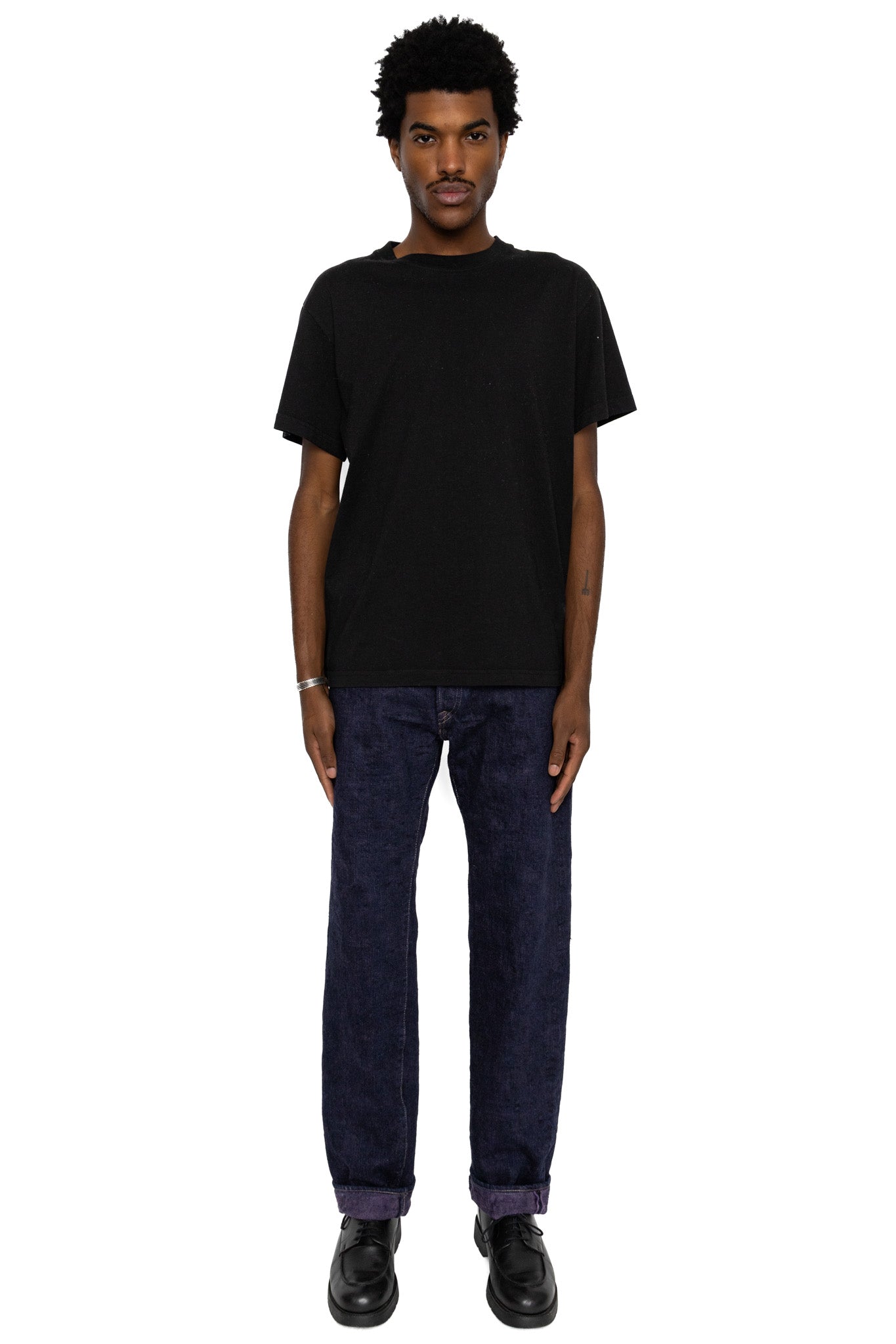 277Bumpy-MURASAKI 17oz Bumpy Denim Just Like Straight - Purple