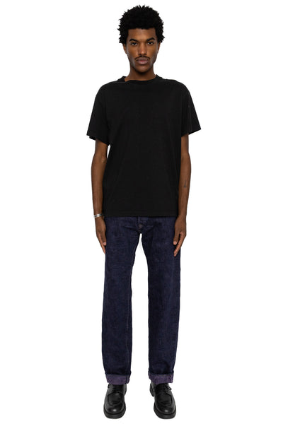 277Bumpy-MURASAKI 17oz Bumpy Denim Just Like Straight - Purple